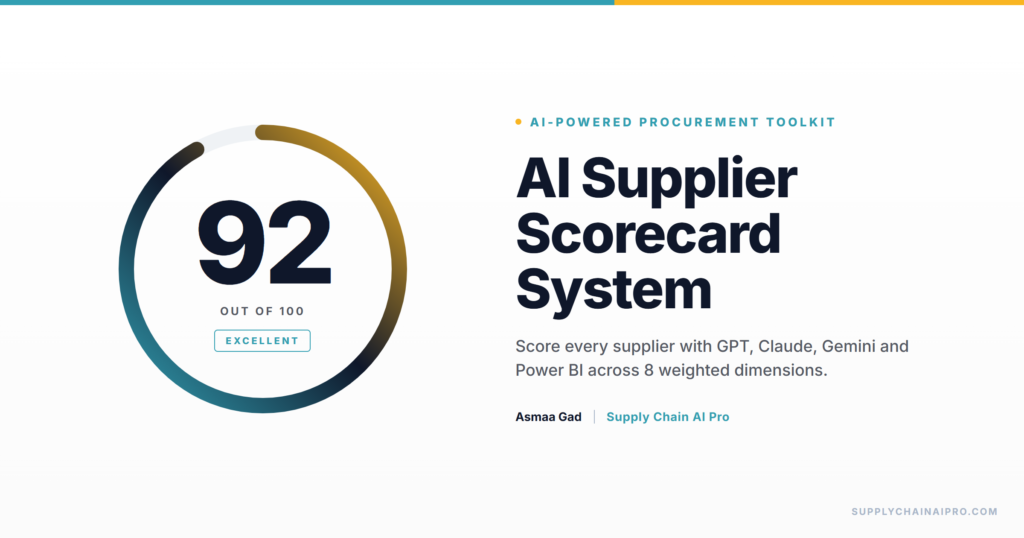 AI Supplier Scorecard System (Free Kit) | SupplyChain AI Pro