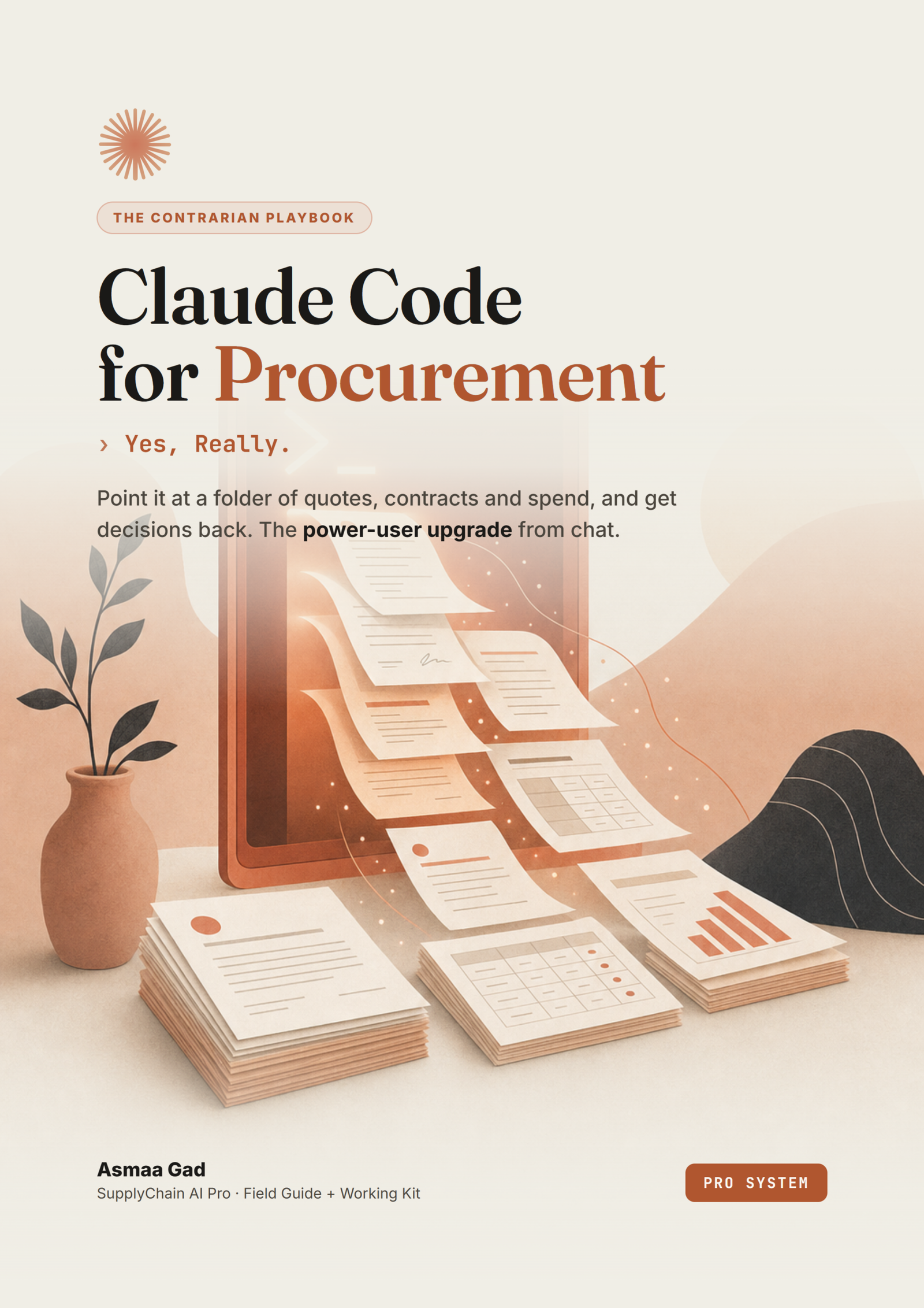 Cover of the Claude Code for Procurement Starter Kit by Asmaa Gad, SupplyChain AI Pro